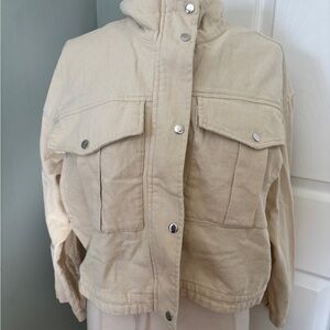 Women's Cream Utility Jacket - Brand Unspecified